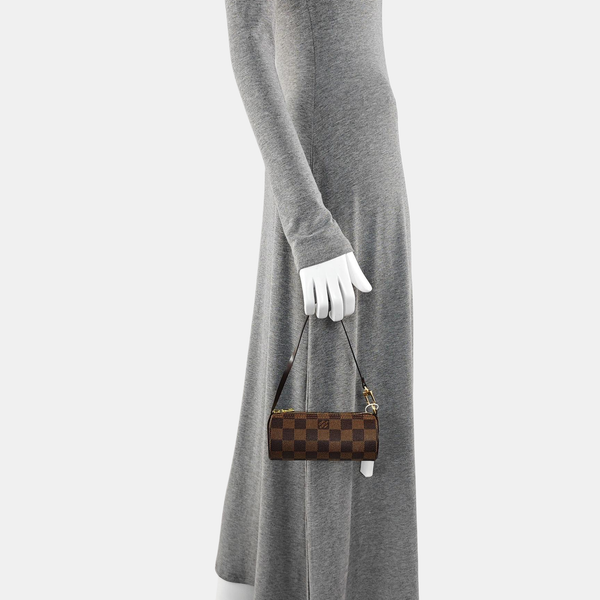 PAPILLON Mini Damier Ebene Coated Canvas Brown