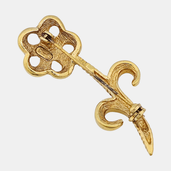 Metal Gold Brooch