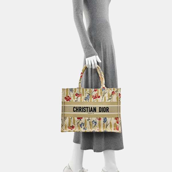 Book Tote Medium Canvas Beige