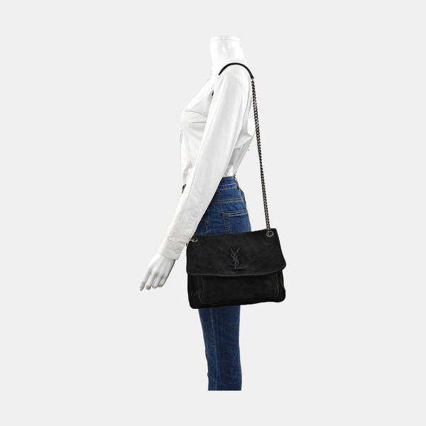NIKI Medium Suede Black
