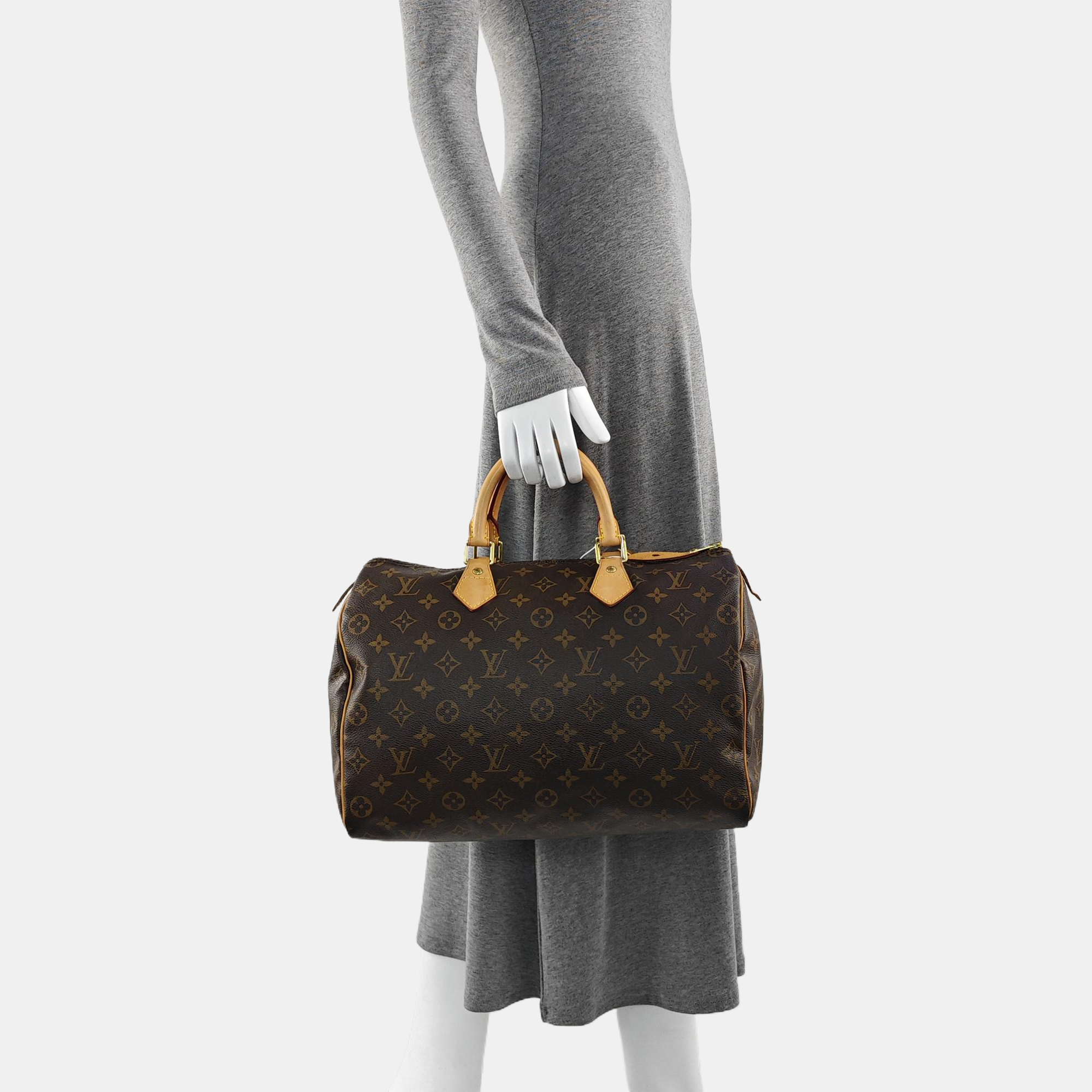 SPEEDY 35 Monogram Coated Canvas Brown