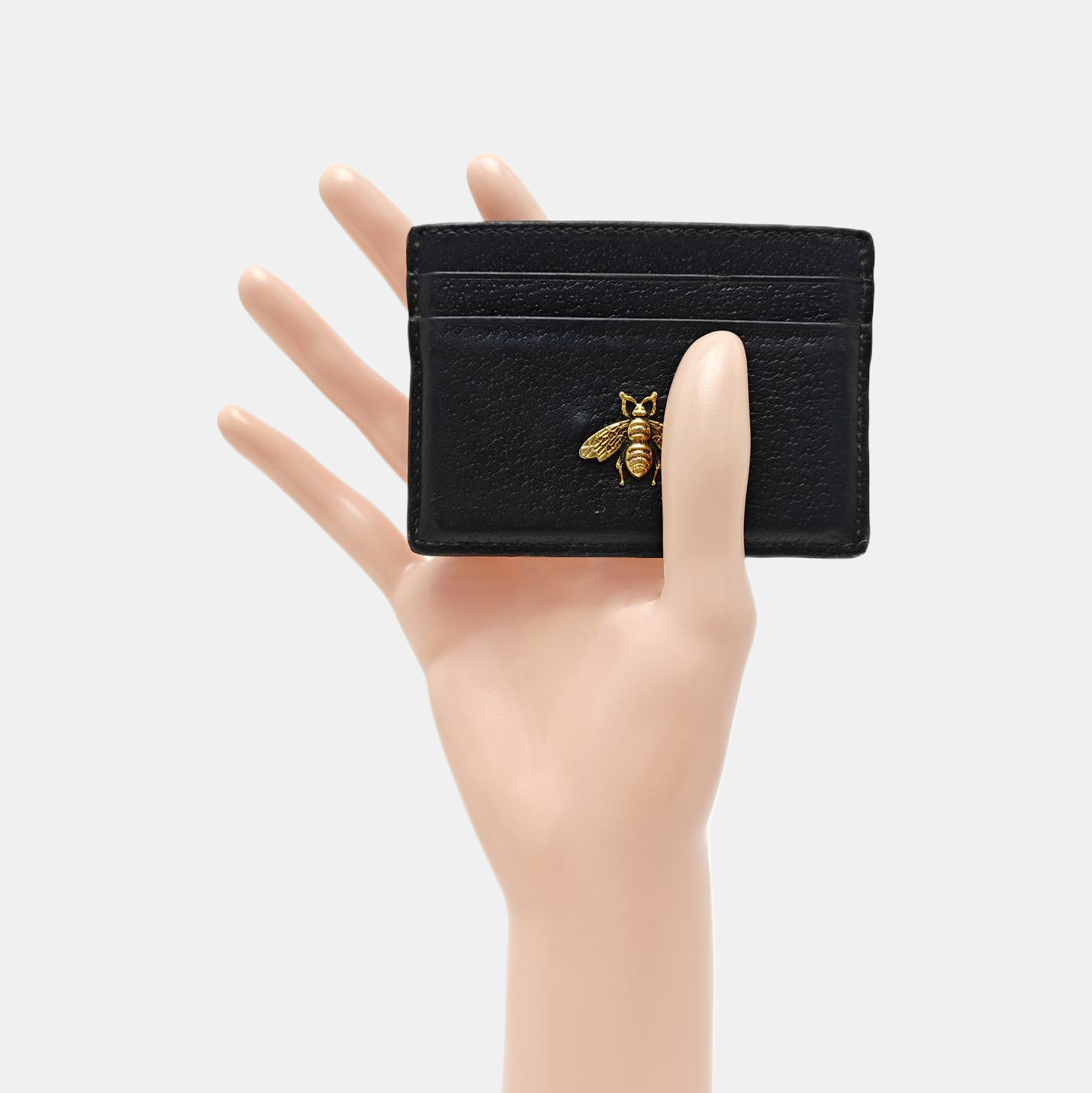 Animalier Calfskin Black Card Holder