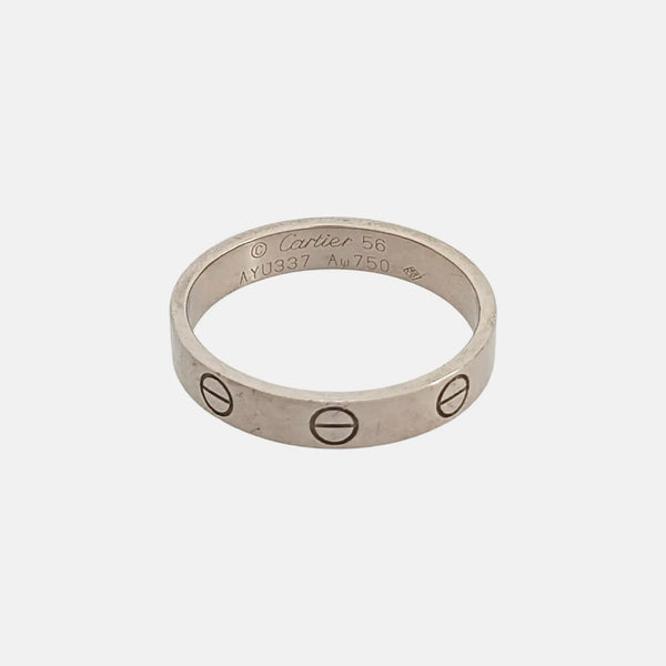 LOVE 18k White Gold Silver Ring EU 56