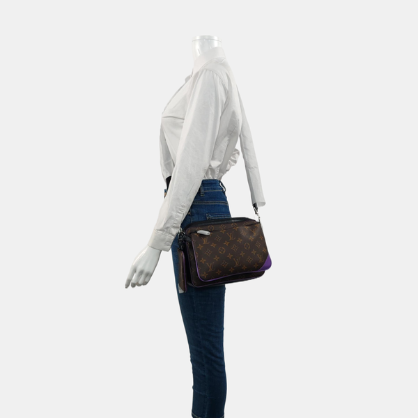 TRIO Monogram Calfskin Brown