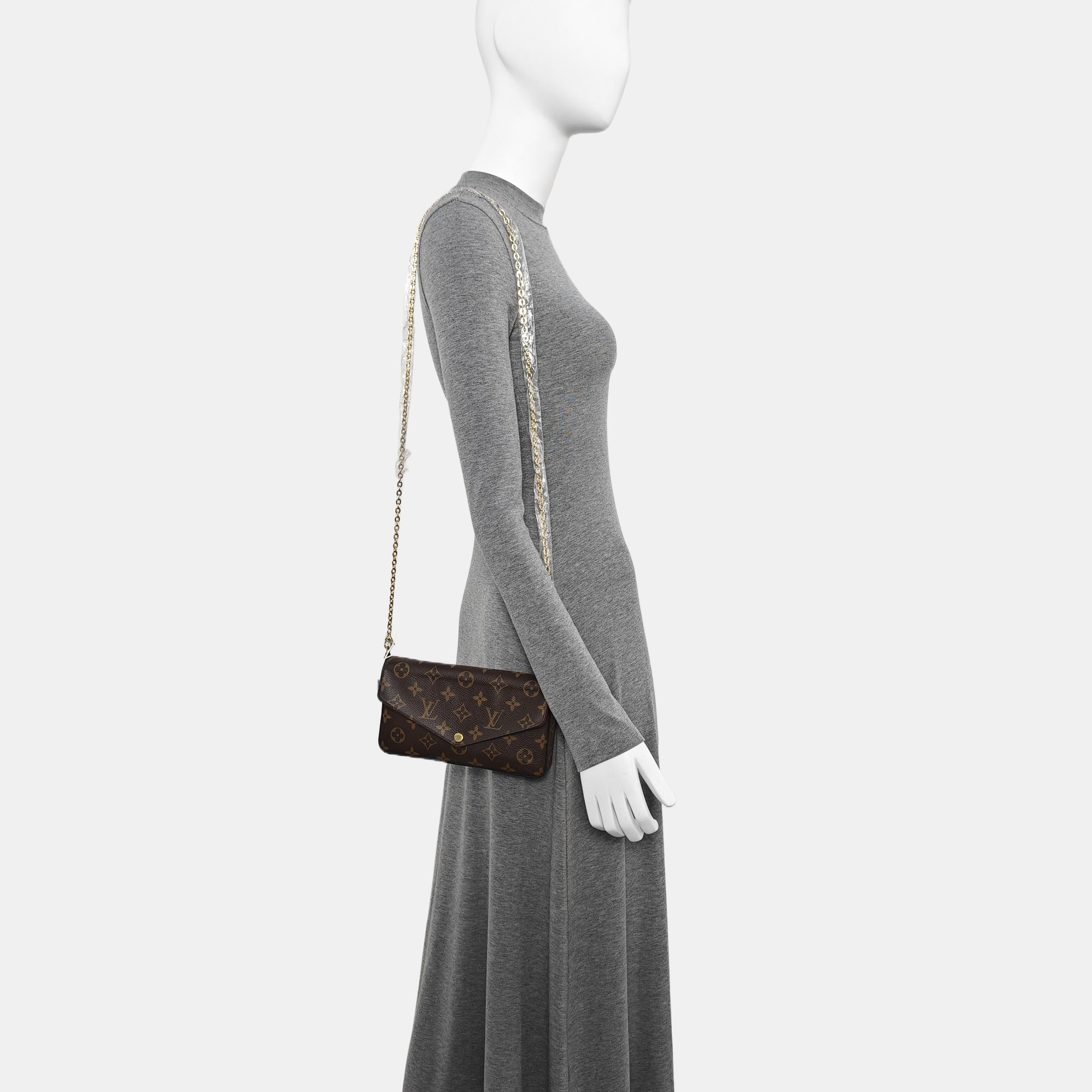 FÉLICIE Monogram Coated Canvas Brown