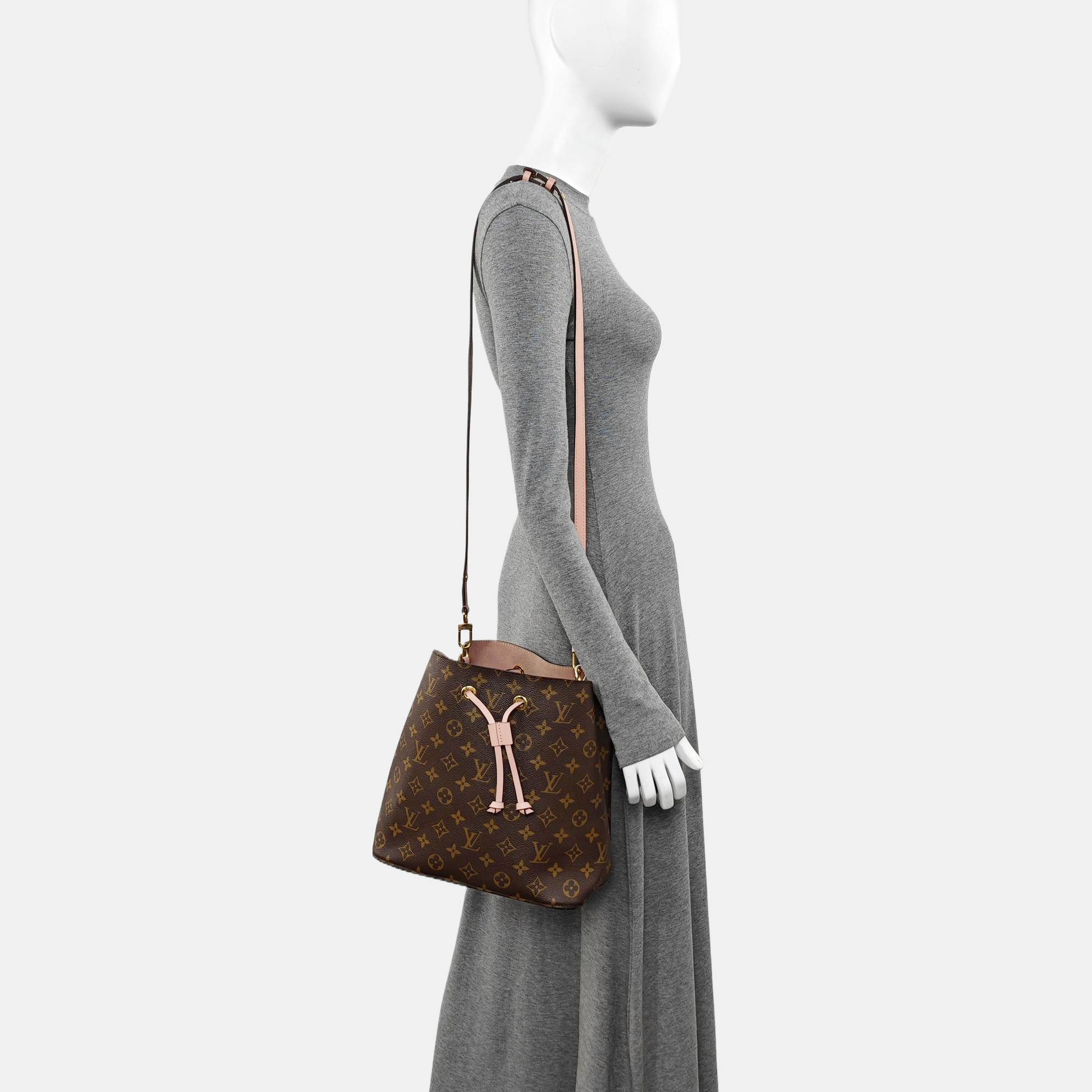 NÉONOÉ MM Monogram Coated Canvas Brown