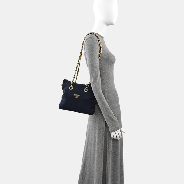 Re-Edition 1995 Chaîne Quilted Nylon Blue