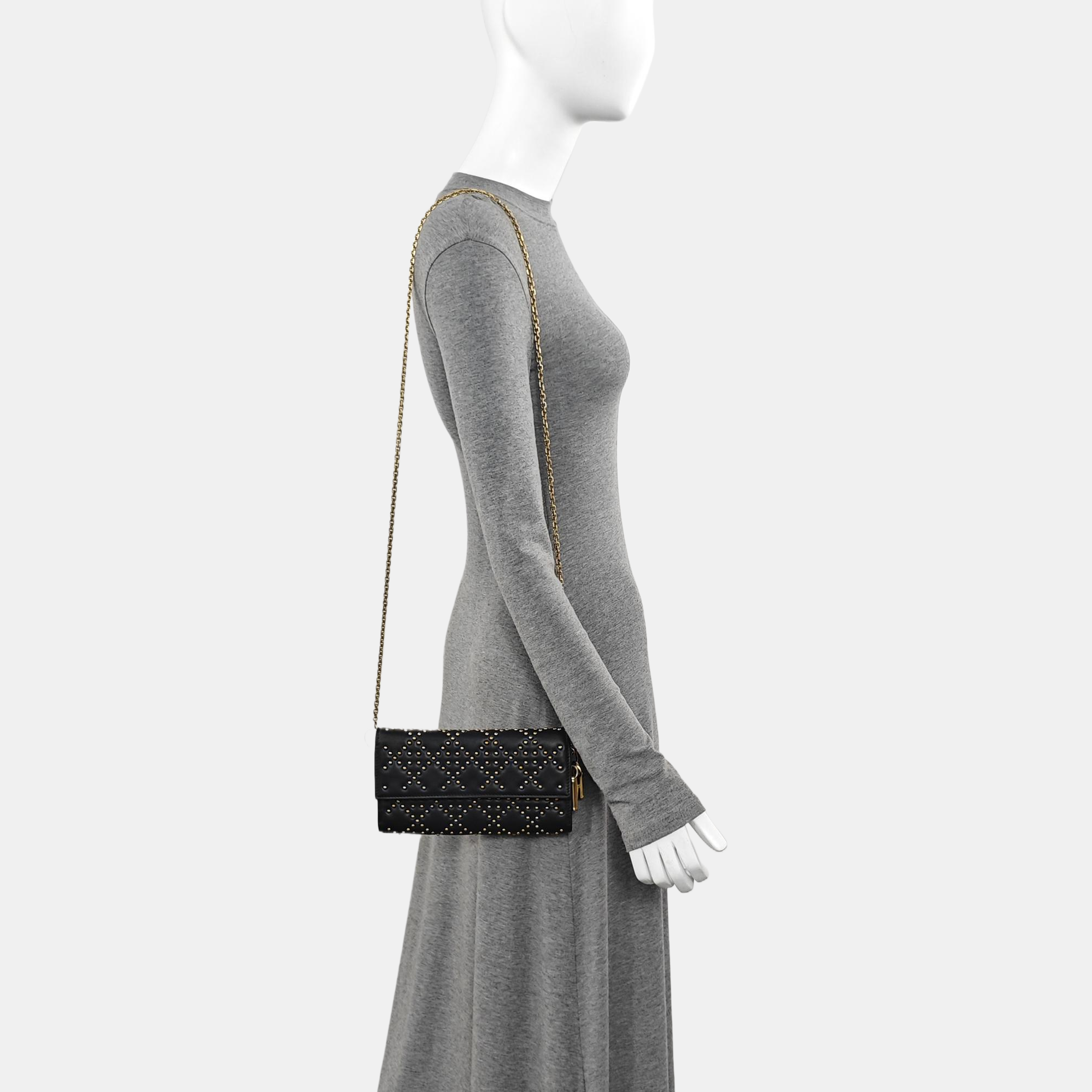 Lambskin Shoulder Bag Black