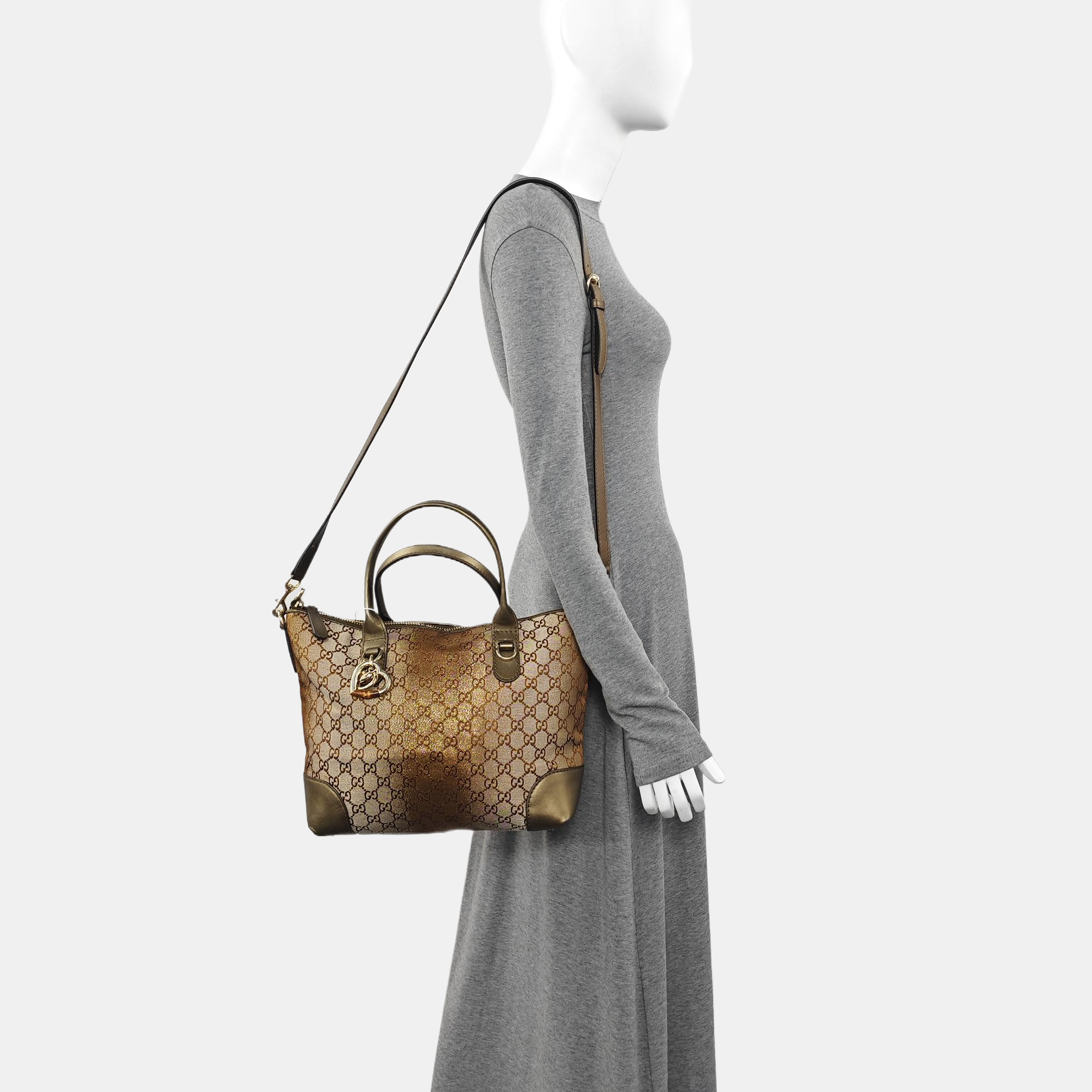 Monogram Canvas Tote Bag Beige