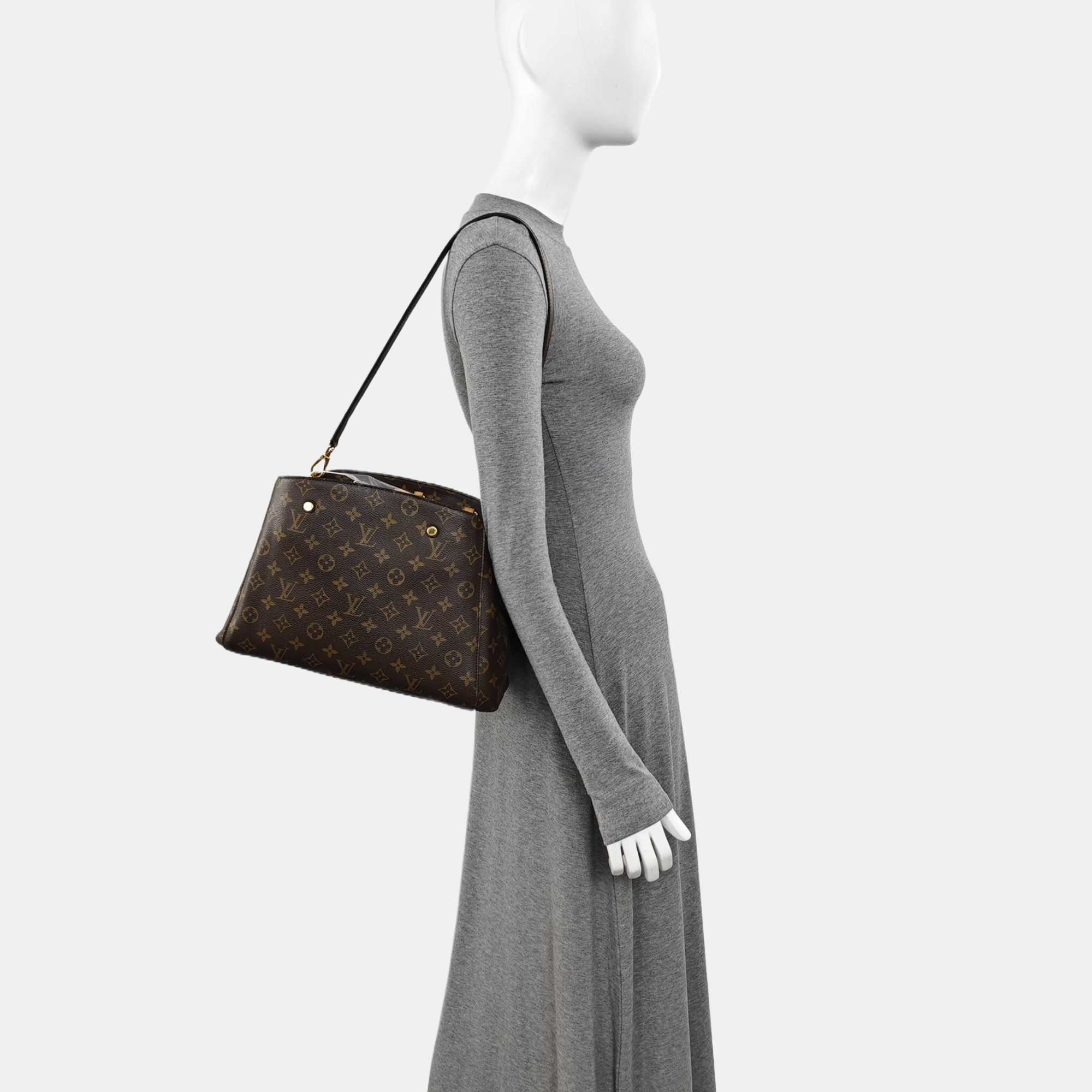MONTAIGNE Monogram Coated Canvas Brown