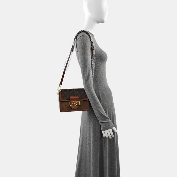 DAUPHINE Mini Monogram Coated Canvas Brown