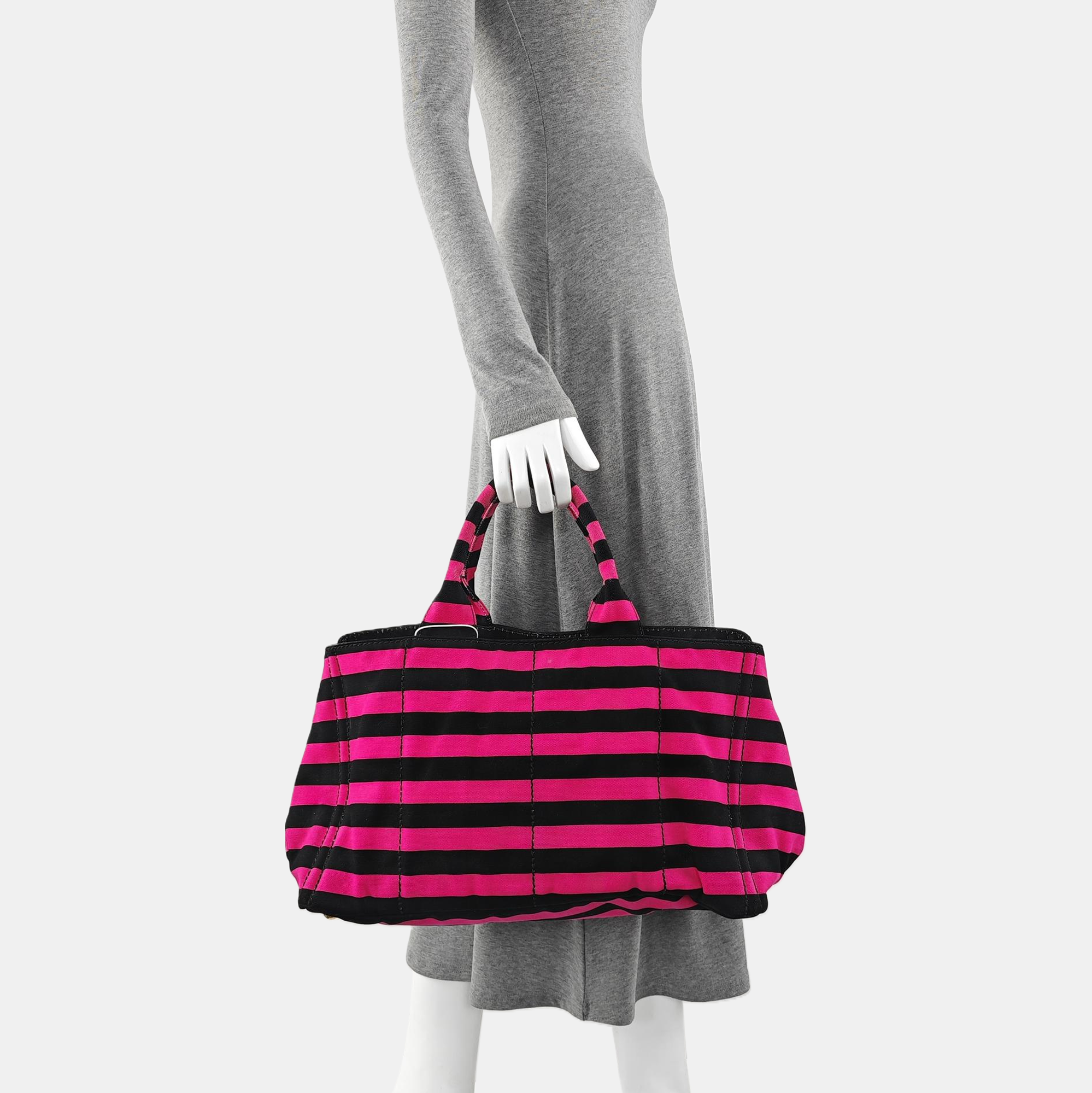 Quilted Canvas Tote Bag Multicolor