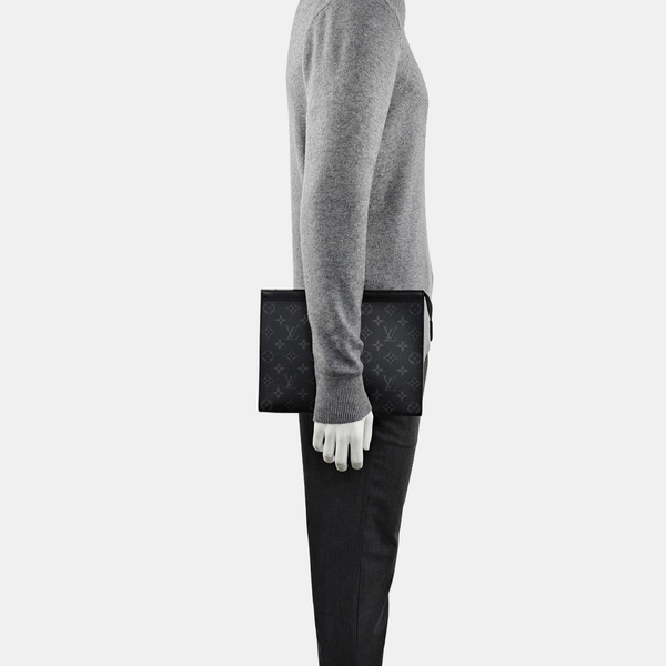 Pochette Voyag MM Monogram Coated Canvas Black
