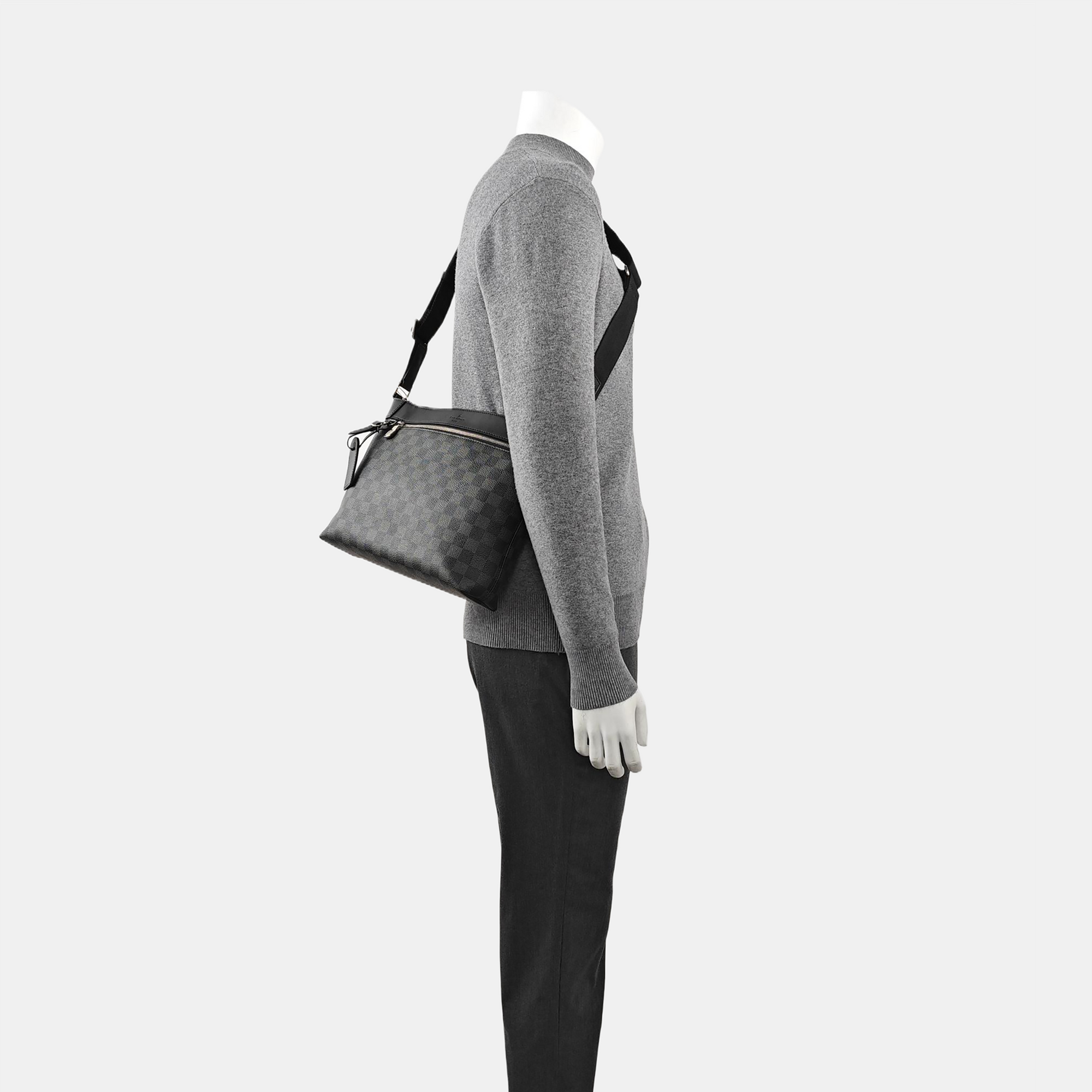 MICK Damier Graphite Coated Canvas Gray