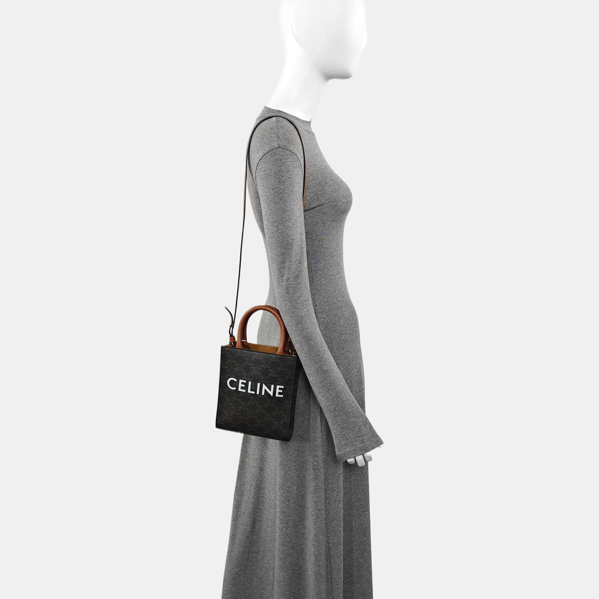 CABAS CELINE Mini Coated Canvas Brown