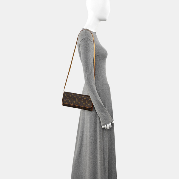 TWIN GM Monogram Coated Canvas Brown