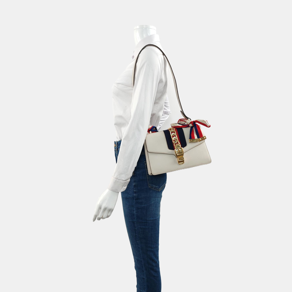 Sylvie Small Calfskin White