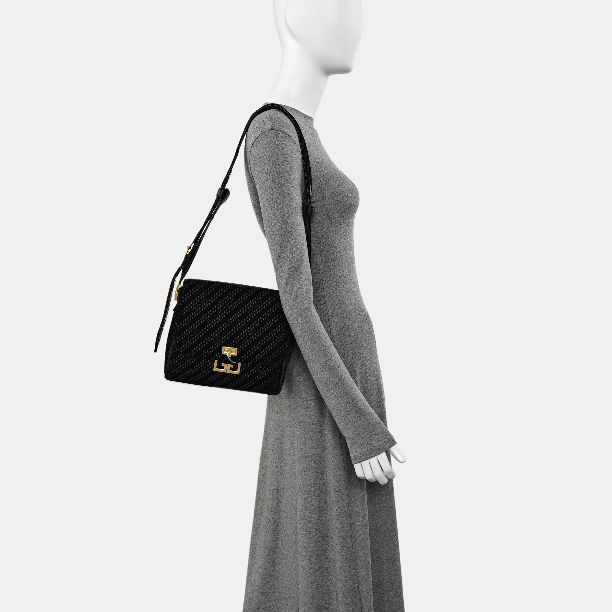 Suede Shoulder Bag Black