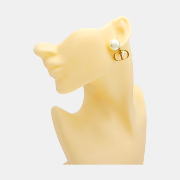 Dior Tribales Metal Gold Stud Earrings