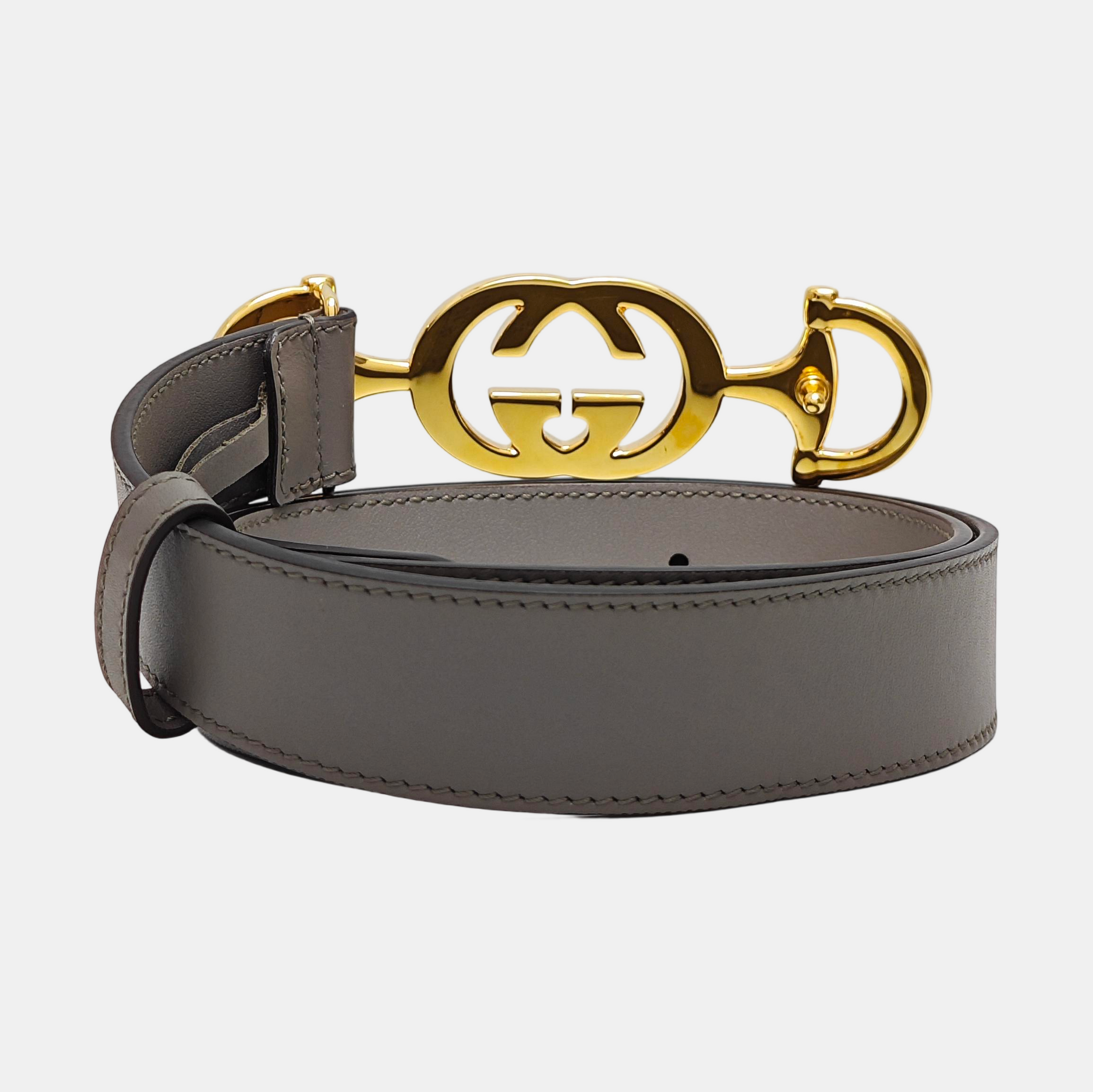 Leather Belt Gray