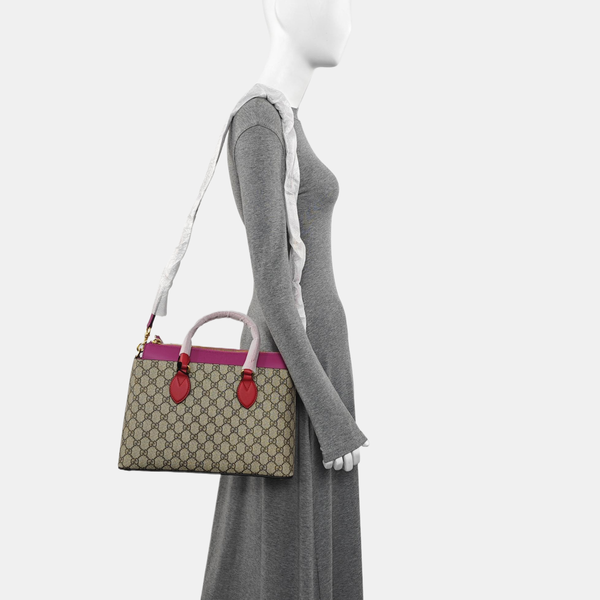 GG Blooms Monogram Coated Canvas Beige