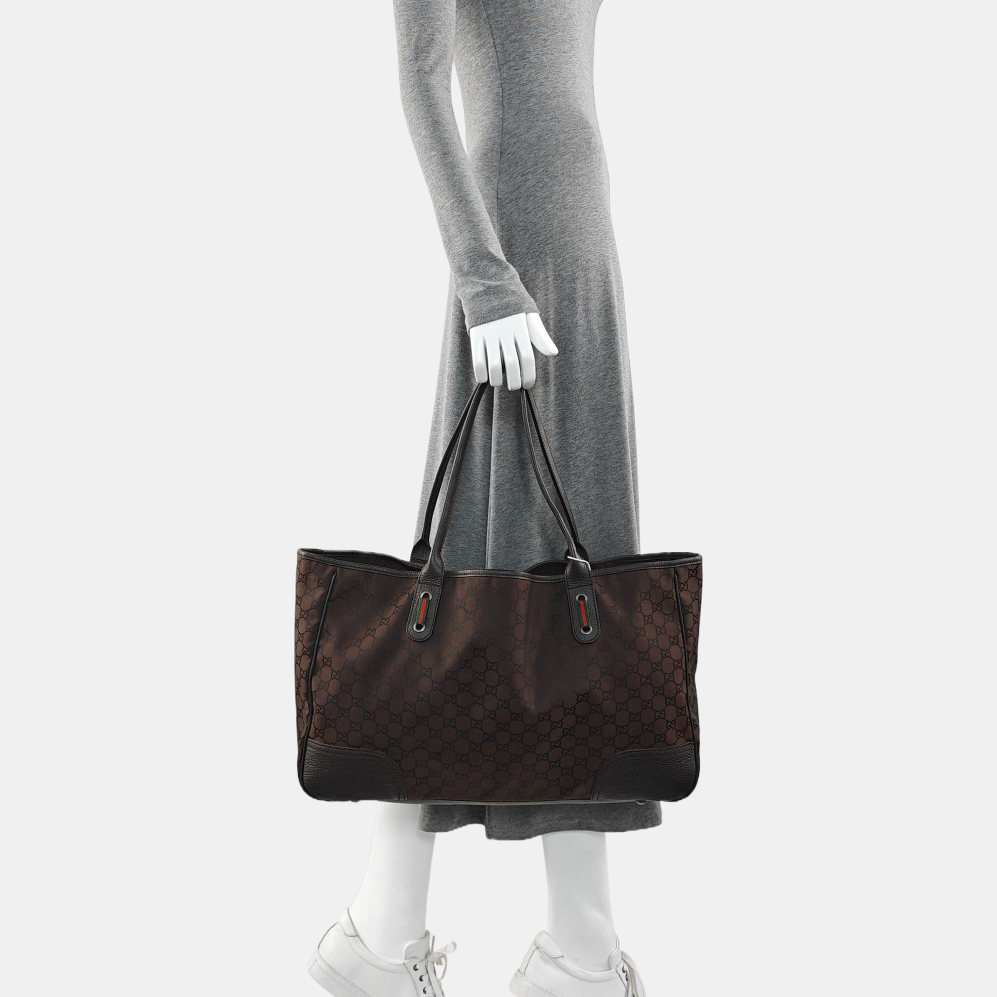 Princy Monogram Fabric Brown