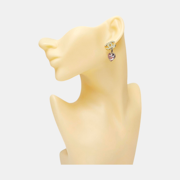 CC Logo Metal Gold Earrings