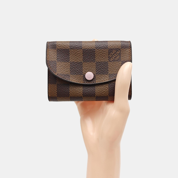 ROSALIE Damier Ebene Coated Canvas Brown Wallet