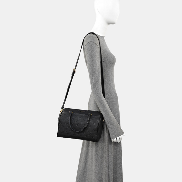 SPEEDY 25 Monogram Calfskin Black