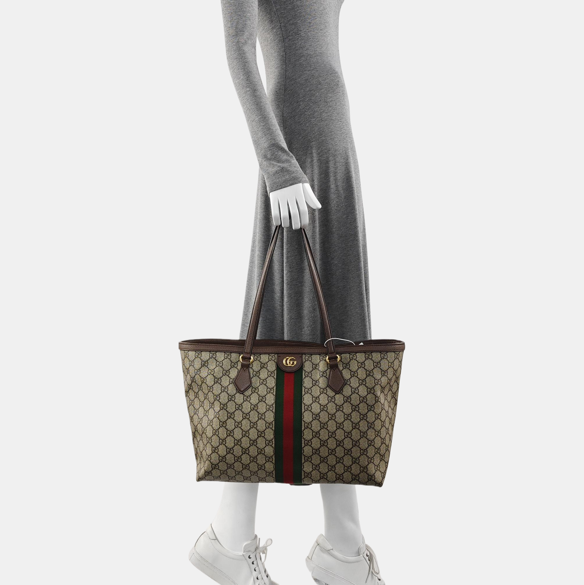 Monogram Coated Canvas Tote Bag Brown