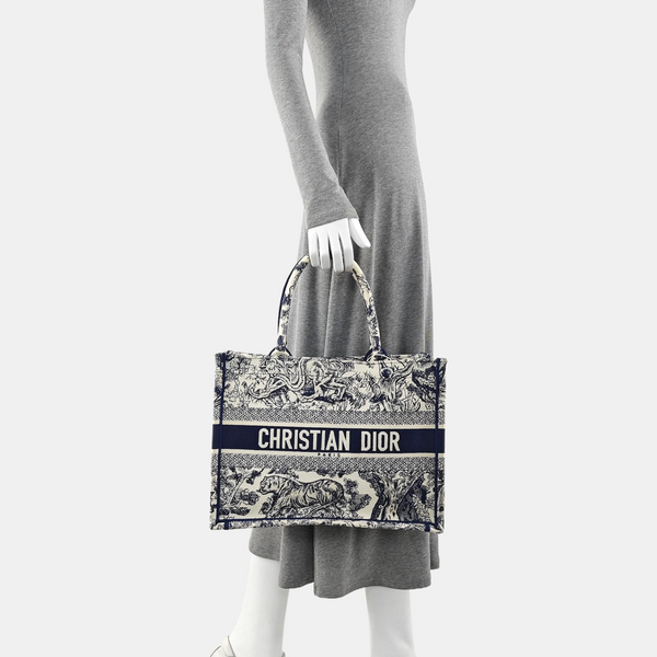 Book Tote Medium Canvas Blue