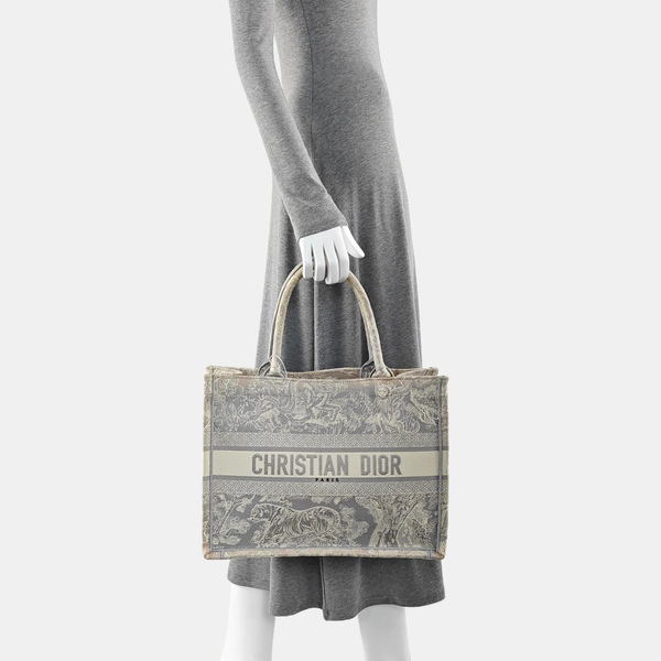 Book Tote Medium Fabric Gray