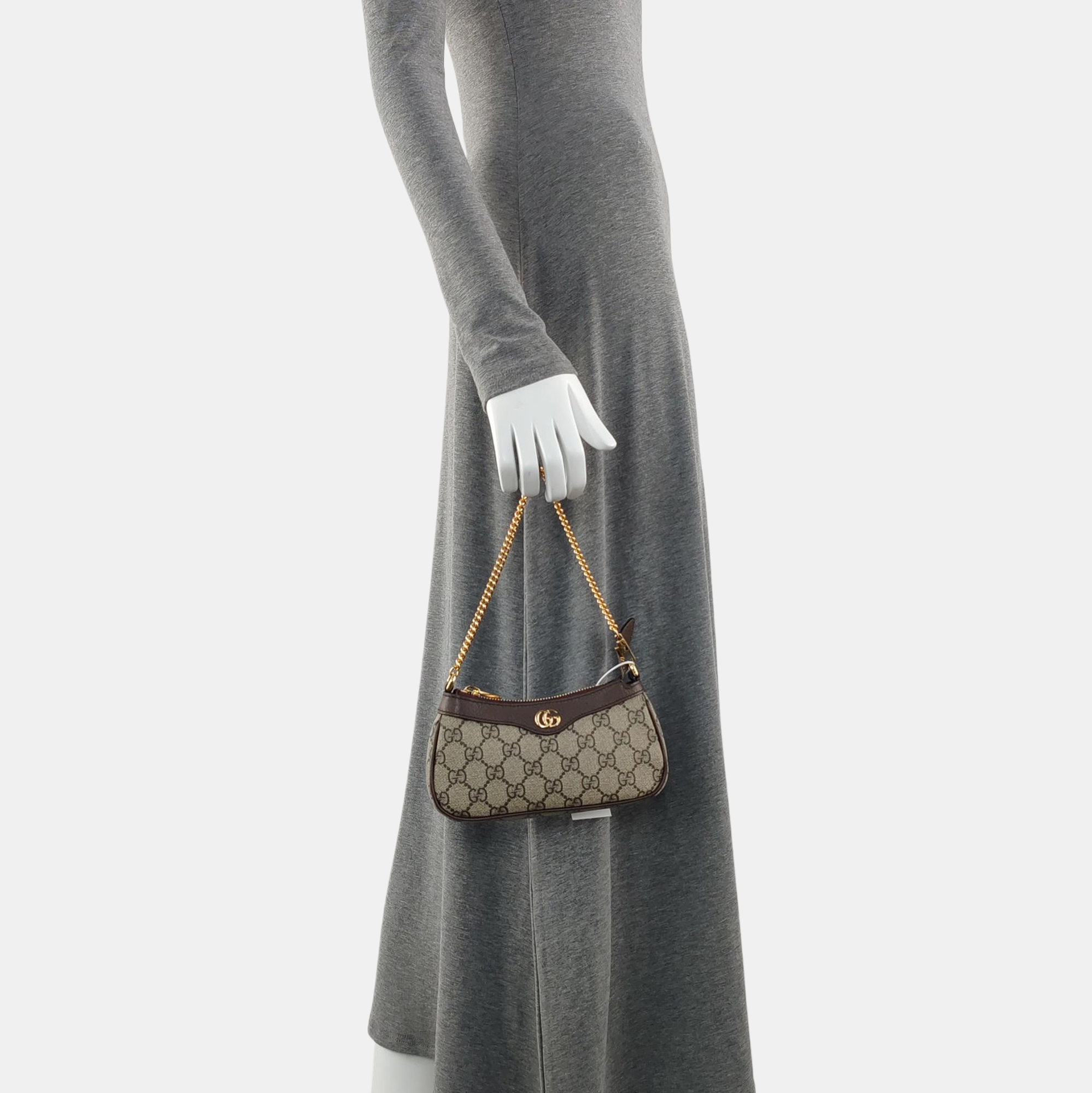 Ophidia Mini Monogram Lona Revestida Beige