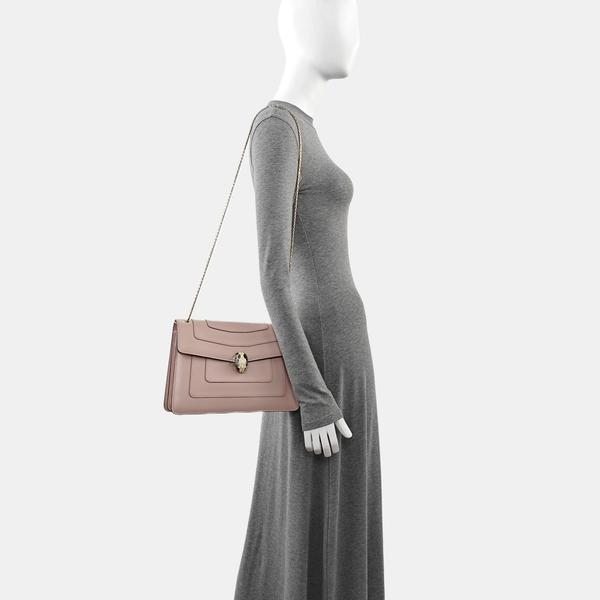 SERPENTI FOREVER Medium Calfskin Pink