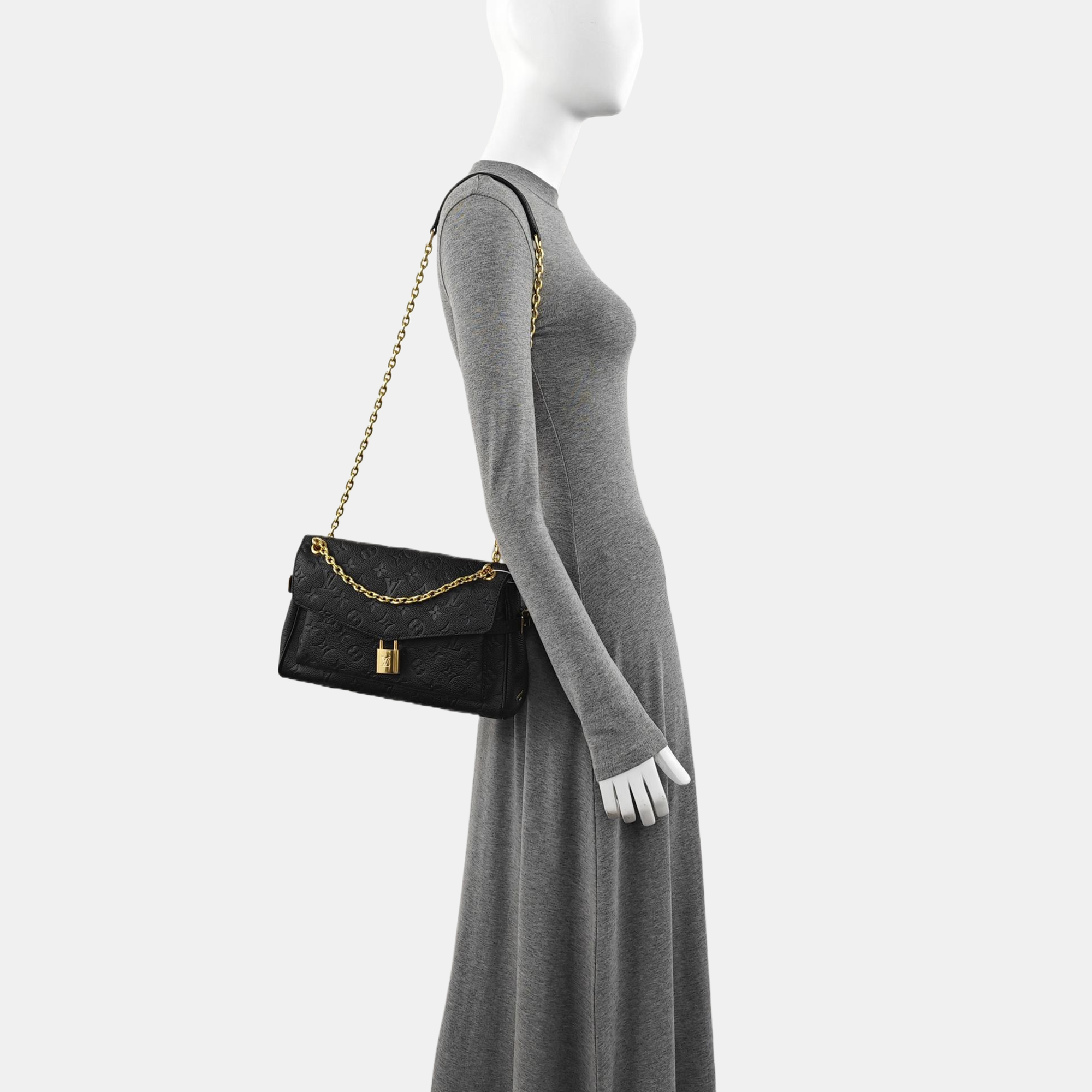 Anytime Flap Monogram Calfskin Black
