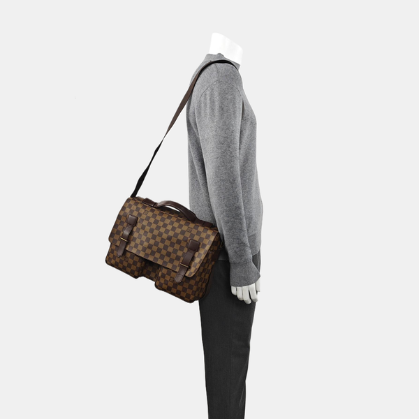 BROADWAY Damier Ebene Coated Canvas Brown