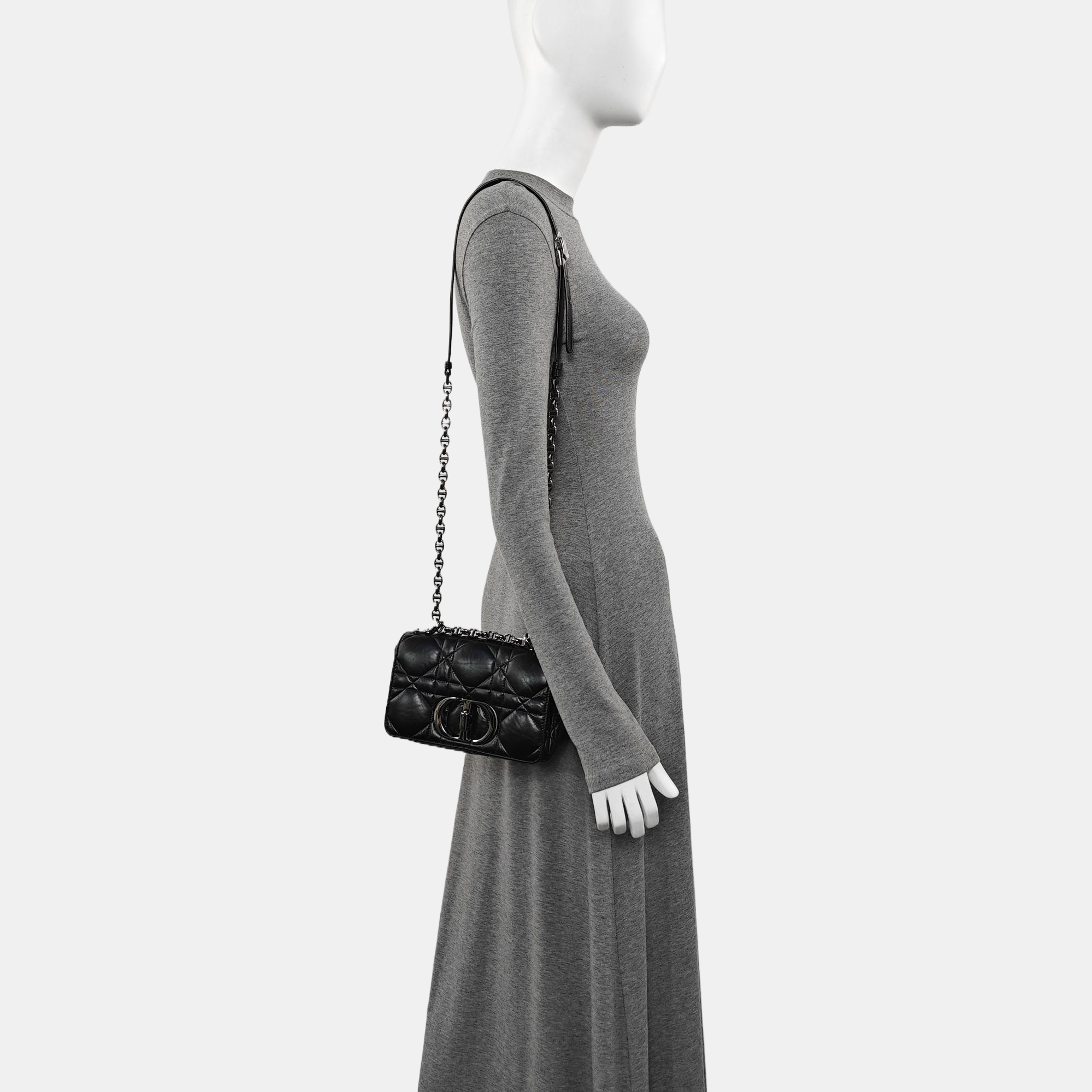 Dior Caro Small Cannage Calfskin Black