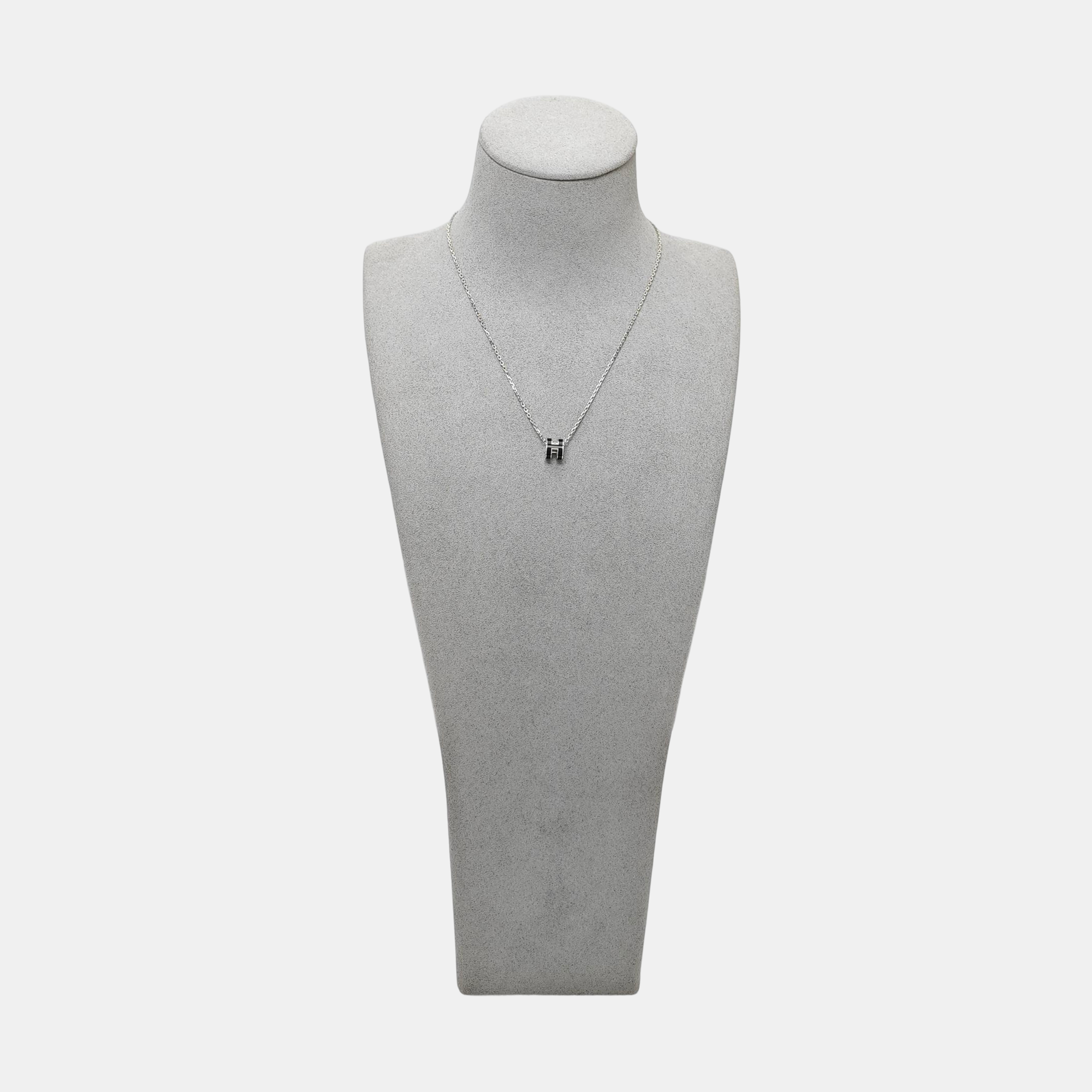 Pop H Metal Silver Necklace