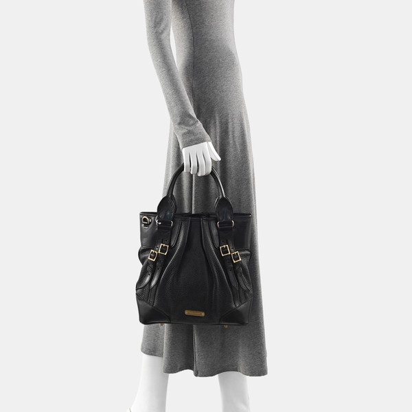 Calfskin Tote Bag Small Black