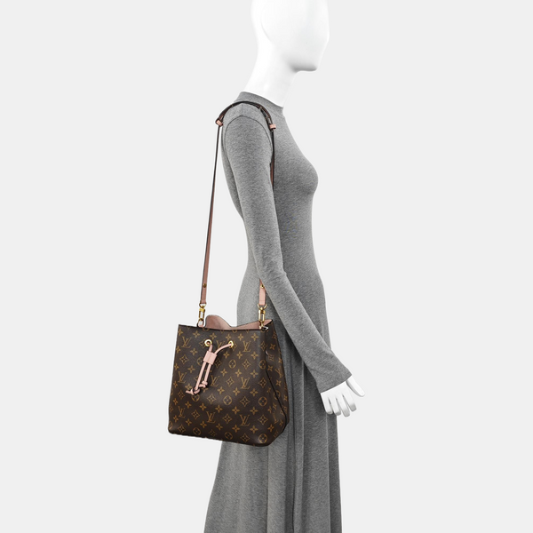 NÉONOÉ MM Monogram Coated Canvas Brown