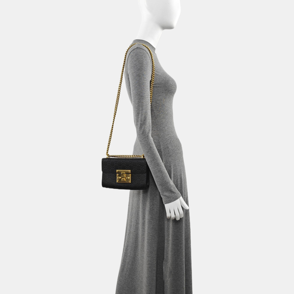 Authenticated pre-owned  Padlock Small Monogram Calfskin Black - Shoulder Bag at Looply