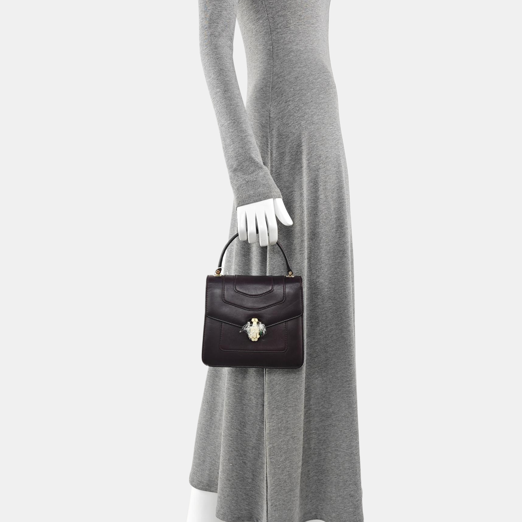 SERPENTI FOREVER Small Calfskin Red