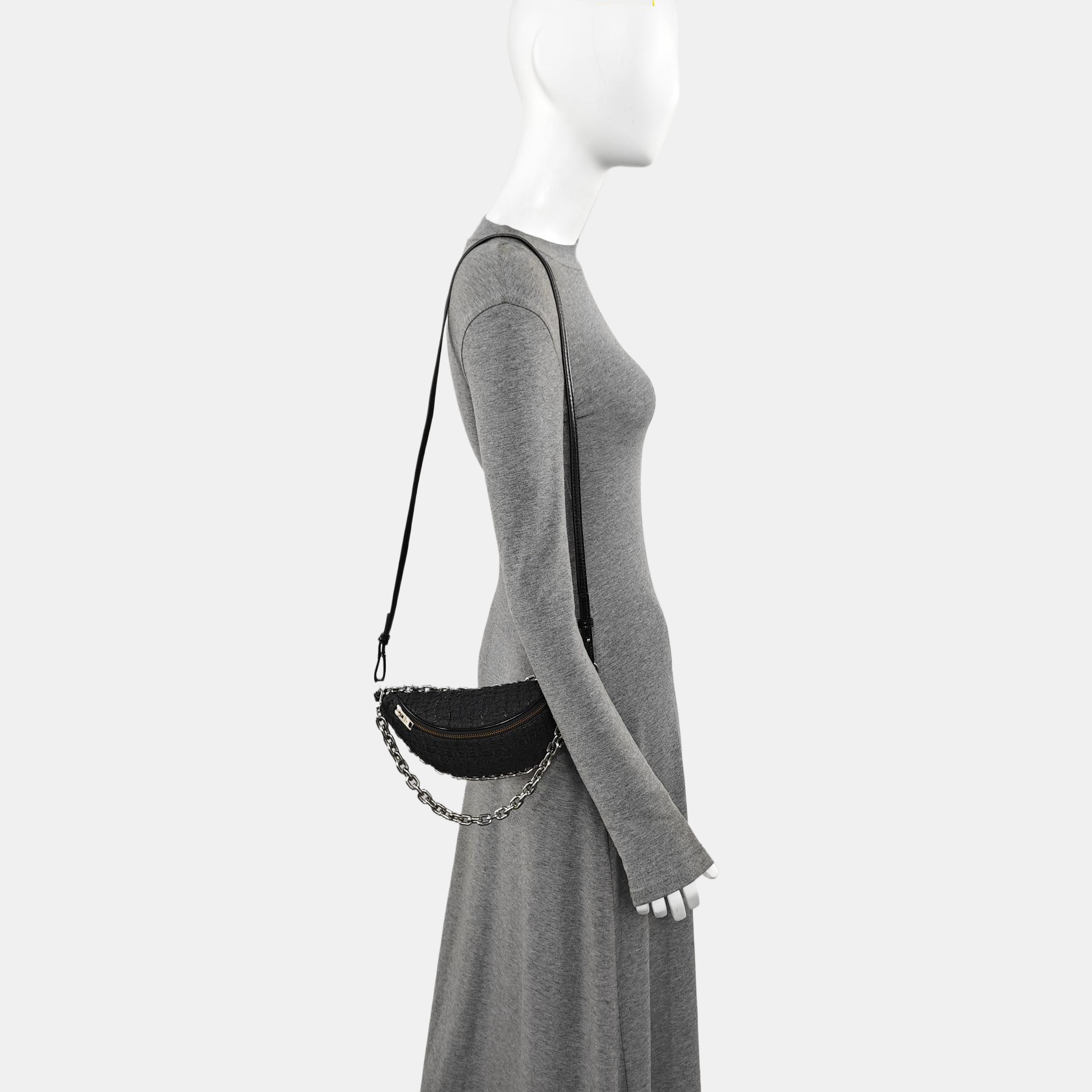 Fabric Shoulder Bag Black