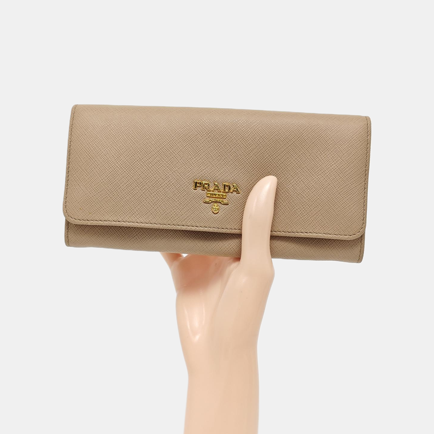 Calfskin Clutch Beige
