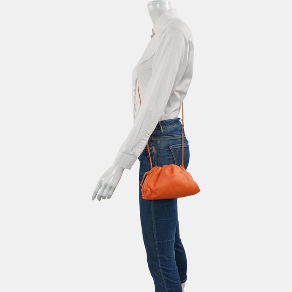 Authenticated pre-owned  The Pouch Mini Calfskin Orange - Crossbody Bag at Looply