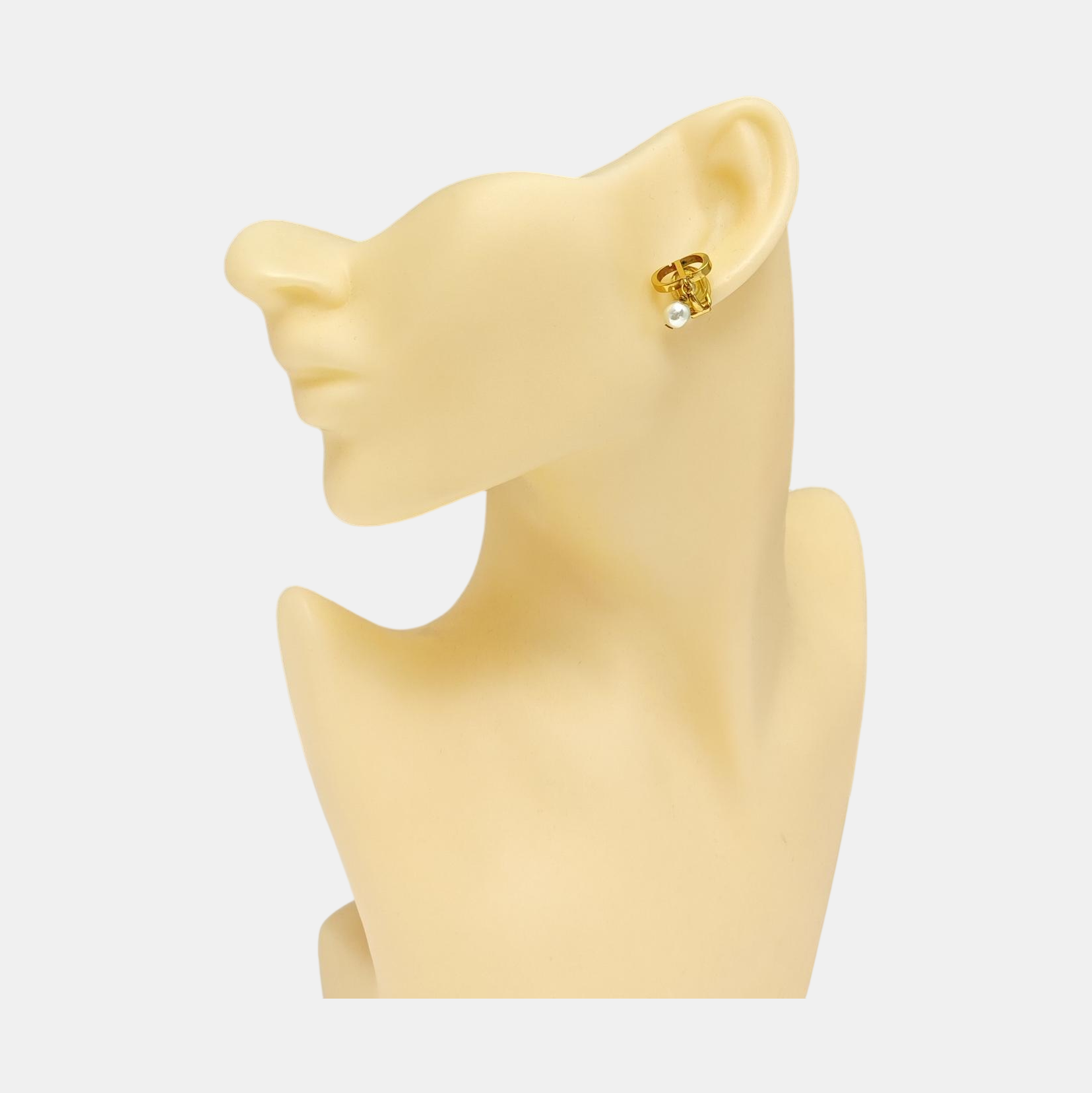 Metal Gold Clip On Earrings