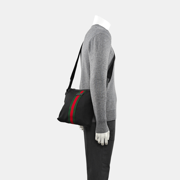 Fabric Shoulder Bag Black