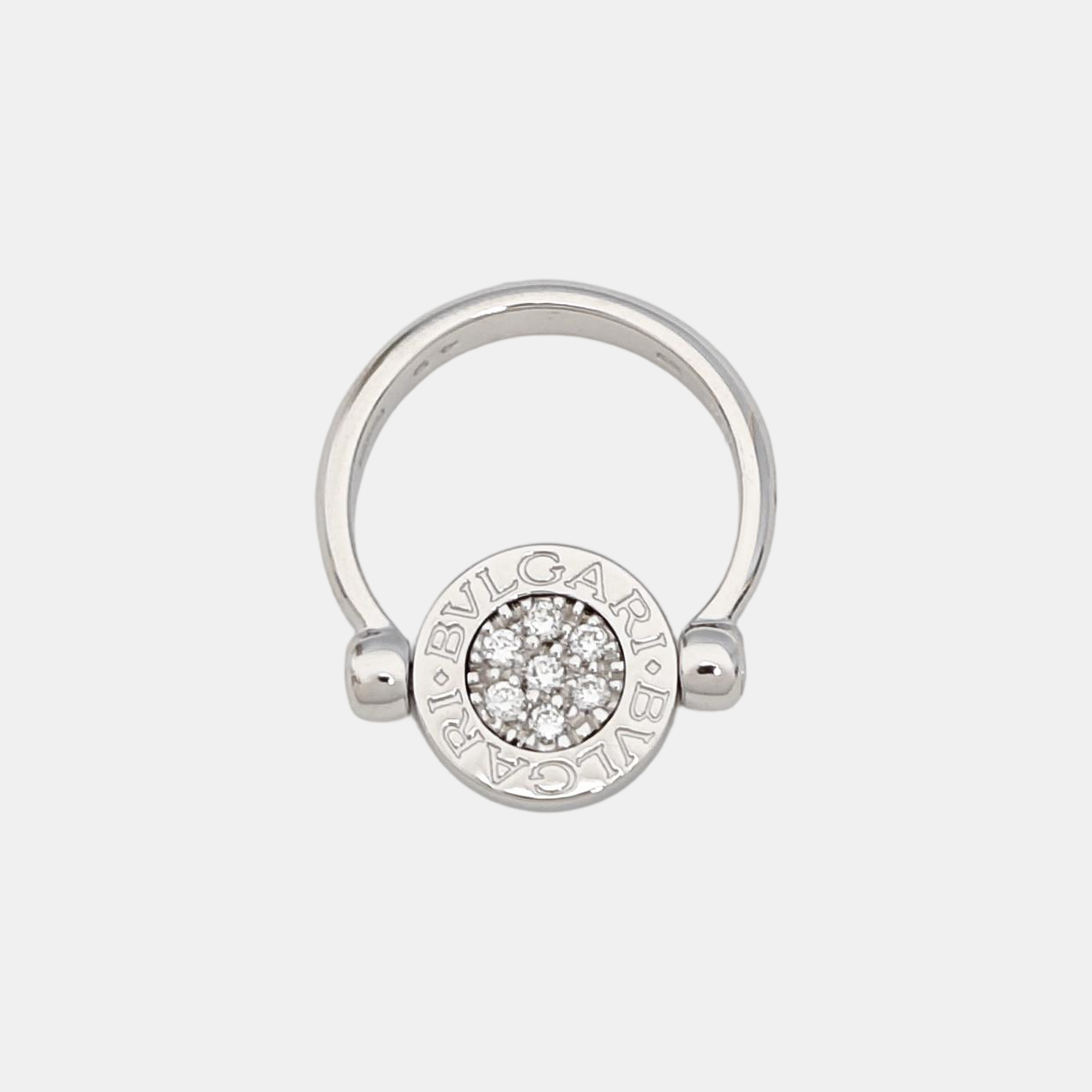 BVLGARI BVLGARI 18k White Gold Silver Ring EU 49