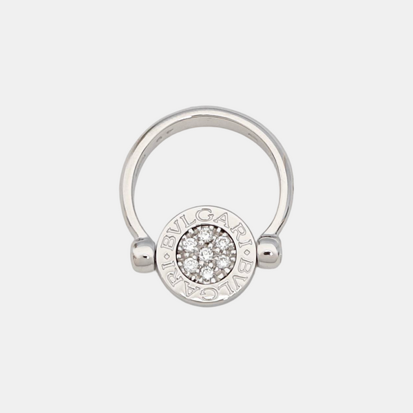 BVLGARI BVLGARI 18k White Gold Silver Ring EU 49