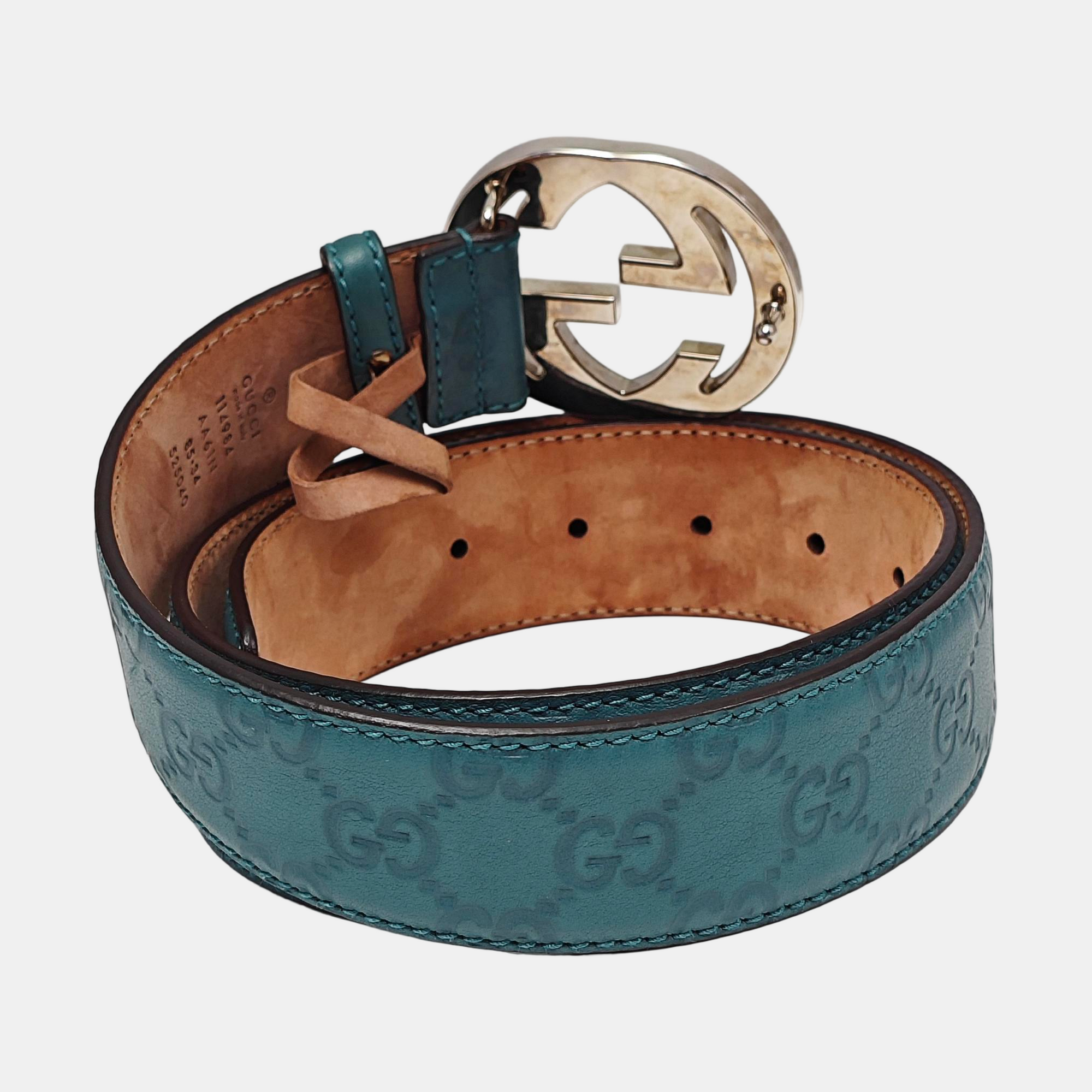 Leather Belt Green